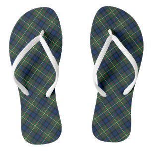 Clan MacLaren Tartan Blue und Green Scottish Karie Flip Flops