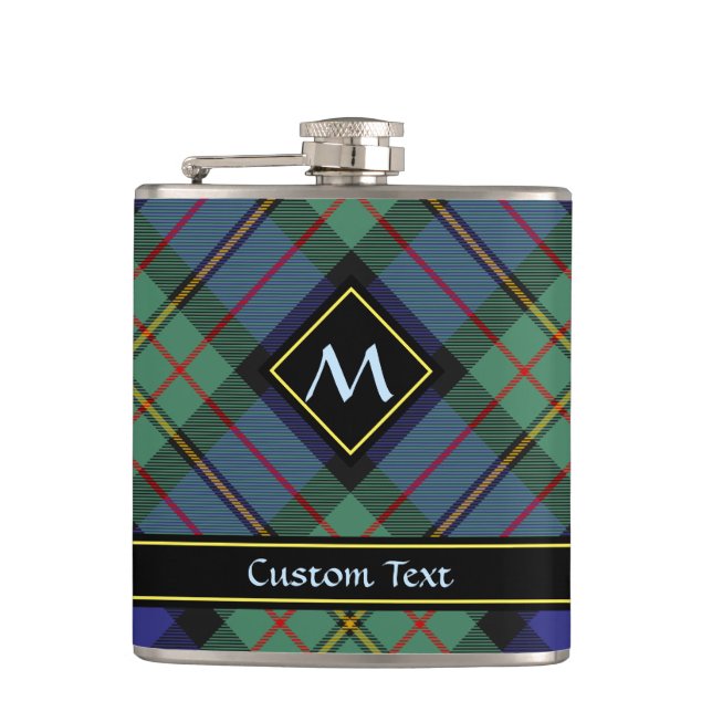 Clan MacLaren Tartan Flachmann (Vorderseite)