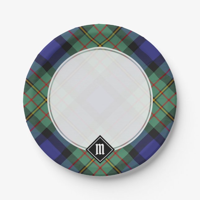 Clan MacLaren Tartan Pappteller (Vorderseite)