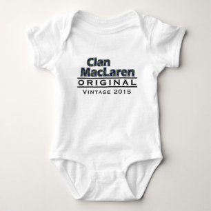 Clan MacLaren Vintag Anpassen Ihres Geburtstages Baby Strampler