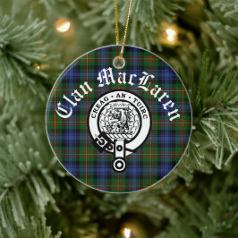 Clan MacLaren Wappen Abzeichen & Tartan Anpassbar Keramik Ornament