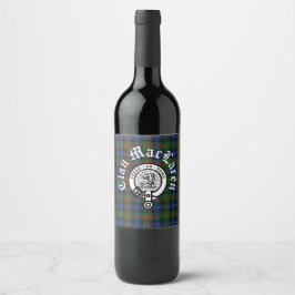 Clan MacLaren Wappen Abzeichen & Tartan Anpassbar Weinetikett