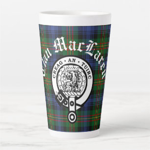 Clan MacLaren Wappen Abzeichen & Tartan Milchtasse