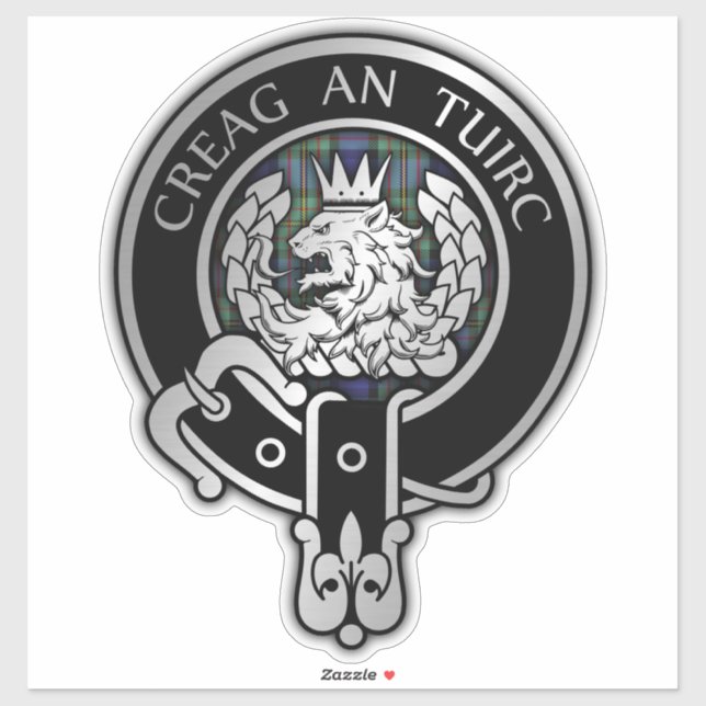 Clan MacLaren Wappen & Tartan Aufkleber (Blatt)