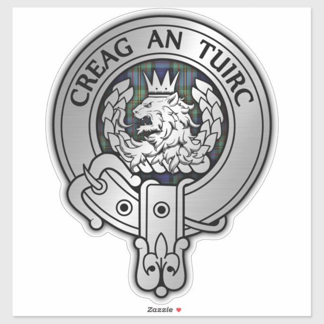 Clan MacLaren Wappen & Tartan Aufkleber (Blatt)