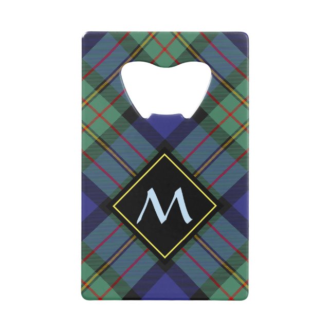 Clan MacLaren Wappen über Tartan Geldbeutel Flaschenöffner (Vorderseite)