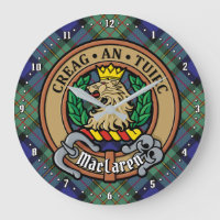 Clan MacLaren Wappen über Tartan
