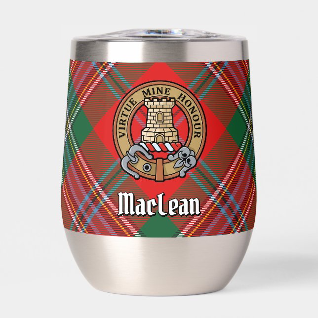 Clan MacLean Crest sur Tartan (Avant)