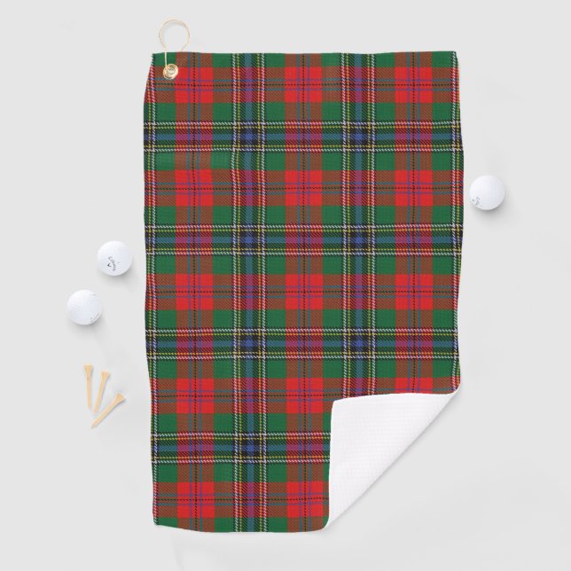 Clan MacLean roter schottischer Tartan Golfhandtuch (Insitu)