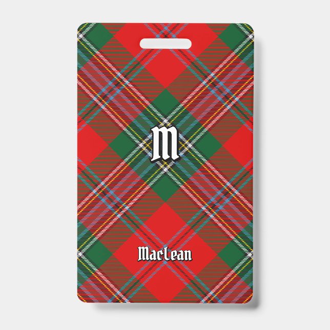 Clan MacLean Tartan Ausweis (Vorderseite)