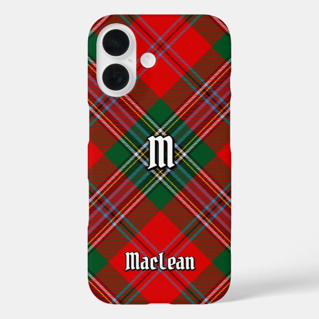 Clan MacLean Tartan iPhone 16 Hülle (Rückseite)