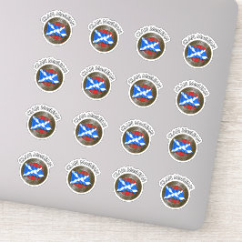 Clan MacLean Tartan Knot & Flag Aufkleber