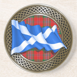 Clan MacLean Tartan Knot & Flag Getränkeuntersetzer