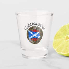 Clan MacLean Tartan Knot & Flag Schnapsglas