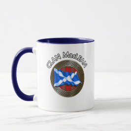 Clan MacLean Tartan Knot & Flag Tasse