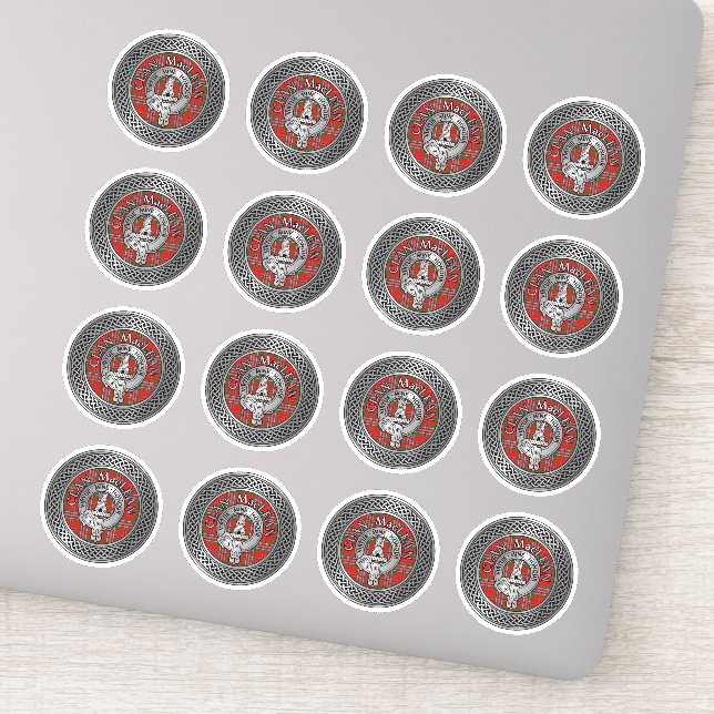 Clan MacLean Wappen & Tartan Knot Sticker (Detail)