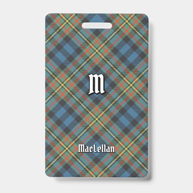 Clan MacLellan Ancient Tartan Ausweis (Vorderseite)