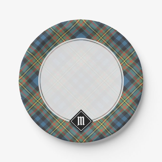 Clan MacLellan Ancient Tartan Pappteller (Vorderseite)
