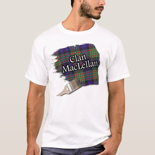 Clan MacLellan Scottish Tartan Paint Shirt (Vorderseite)