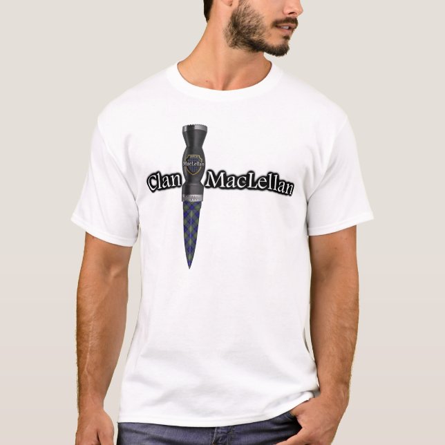 Clan MacLellan TartanScottish Sgian Dubh T-Shirt (Vorderseite)