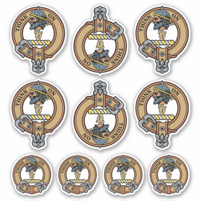Clan MacLellan Wappen Aufkleber Set (Vorderseite)