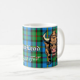 Clan MacLeod Bull Jagd Tartan Motto Kaffeetasse