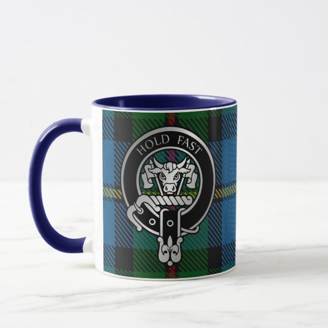 Clan MacLeod Crest & Hunting Tartan Mug (Gauche)