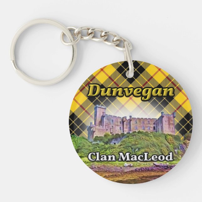 Clan MacLeod Dunvegan Castle Lewis Tartan Schlüsselanhänger (Vorderseite)
