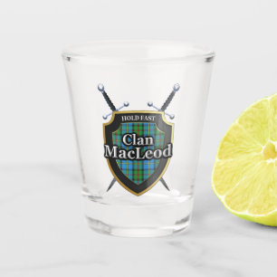 Clan MacLeod Harris Tartan Shield Schnapsglas