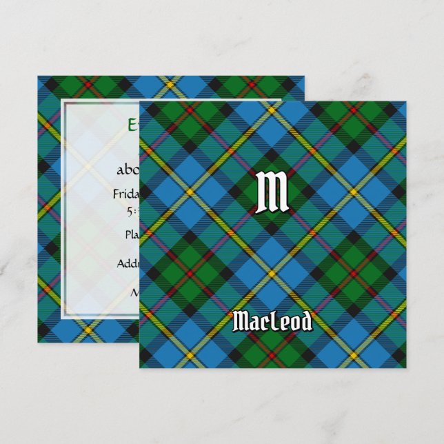 Clan MacLeod Hunting Tartan Einladung (Vorne/Hinten)