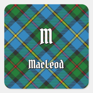 Clan MacLeod Jagd Tartan Quadratischer Aufkleber