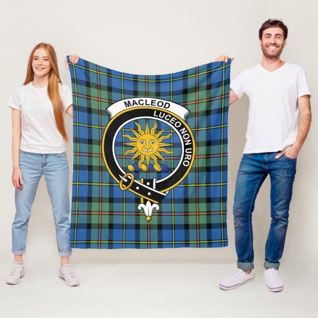 Clan MacLeod Lewis of Harris Ancient Tartan Karier Fleecedecke (Beispiel)