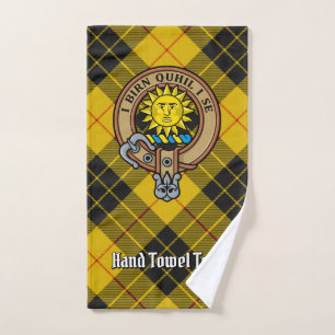 Clan MacLeod of Lewis-Wappen über gelbem Tartan Badhandtuch Set