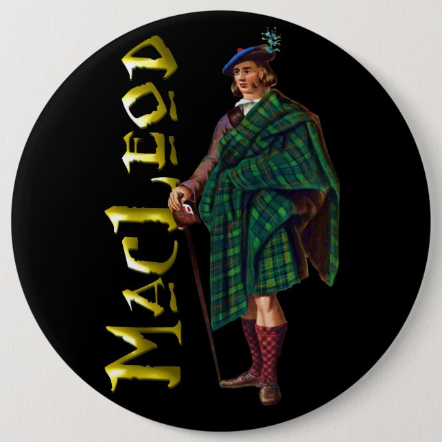Clan MacLeod Old Scotsman Button (Vorderseite)