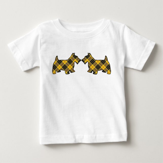 Clan MacLeod Scottie verfolgt schottischen Baby T-shirt (Vorderseite)