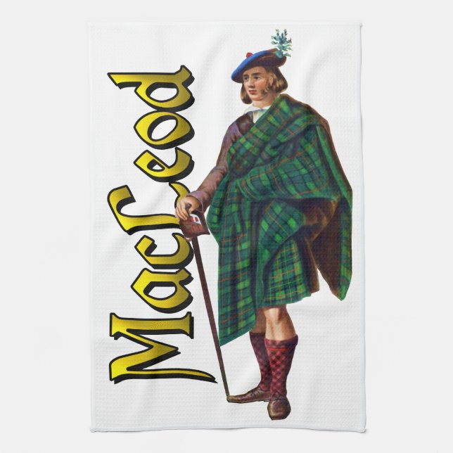 Clan MacLeod Scottish-Traum Geschirrtuch (Vertikal)