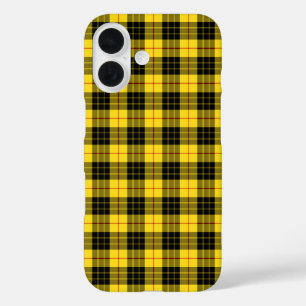 Clan MacLeod Tartan Gelb und Schwarz Kariert iPhone 16 Hülle