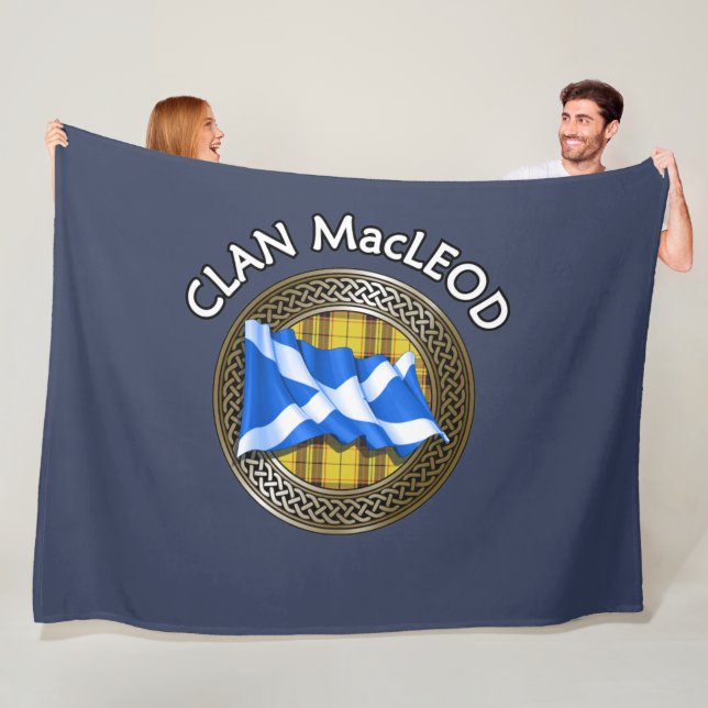 Clan MacLeod Tartan Knot & Flag Fleecedecke (Beispiel)