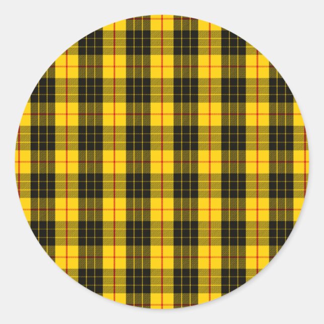Clan MacLeod Tartan Runder Aufkleber (Vorderseite)