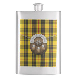 Clan MacLeod Tartan und Sporran Flachmann