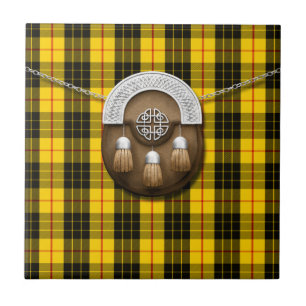 Clan MacLeod Tartan und Sporran Fliese