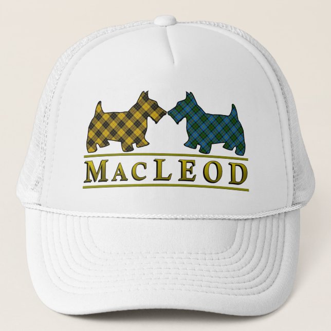 Clan MacLeod Tartanscottie-Hunde Truckerkappe (Vorderseite)