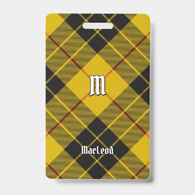 Clan Macleod von Lewis Tartan Ausweis (Front)