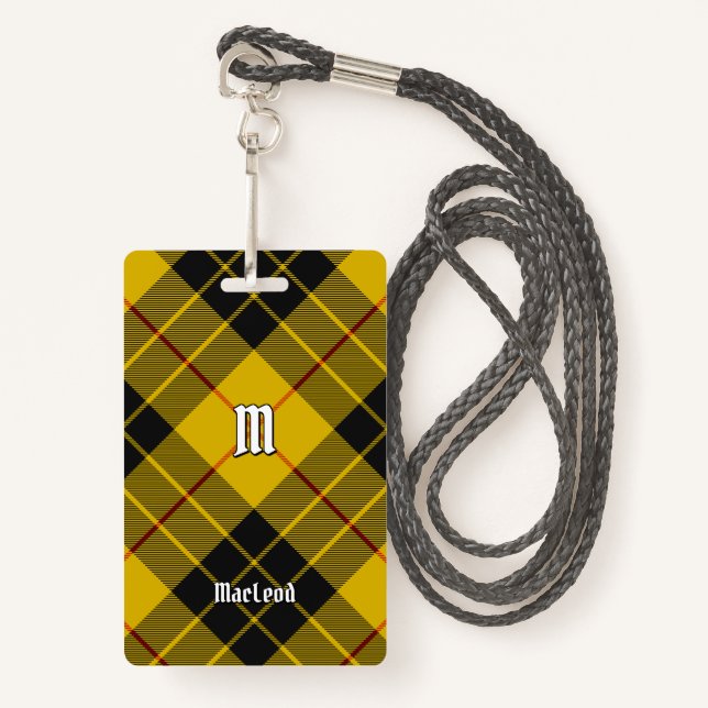 Clan Macleod von Lewis Tartan Ausweis (Vorderseite mit Schlüsselband)