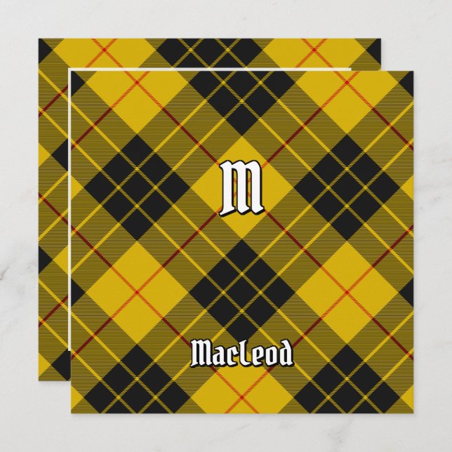 Clan Macleod von Lewis Tartan Einladung (Vorne/Hinten)