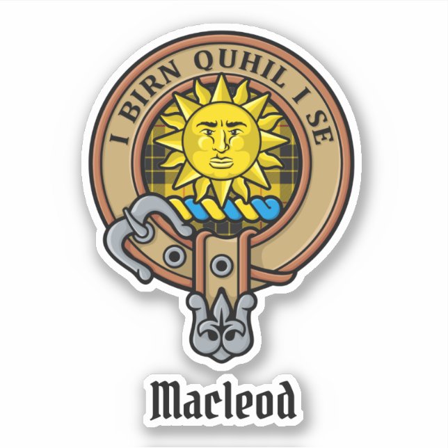 Clan MacLeod von Lewis Wappen Aufkleber (Vorderseite)