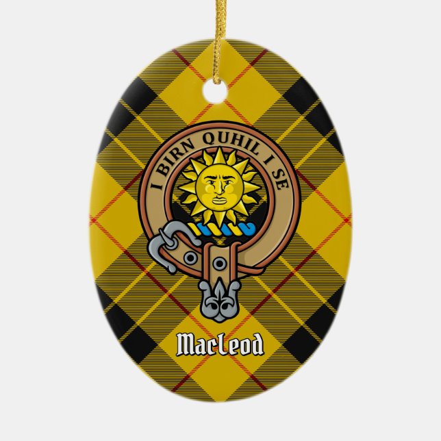 Clan MacLeod von Lewis Wappen Keramik Ornament (Vorne)