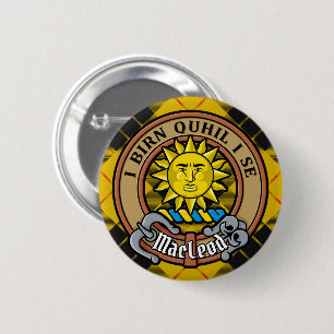Clan MacLeod von Lewis Wappen über Tartan Button