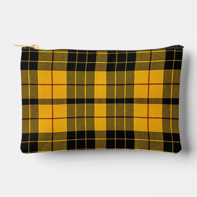 Clan MacLeod von Lewis Yellow Black Scottish Tarta Zubehörtasche (Vorderseite)