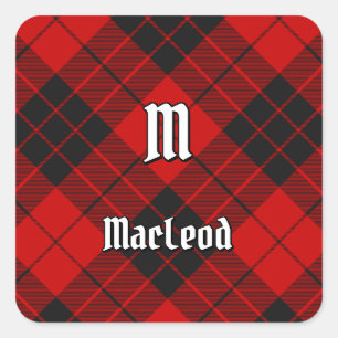 Clan Macleod von Raasay Tartan Quadratischer Aufkleber